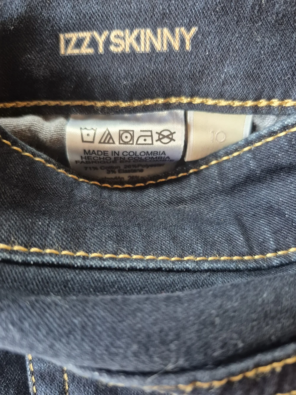 Michael Kors Izzy Skinny Jeans Dark Wash Stretch with Contrast Stitching